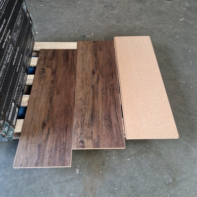 Restpartij 10,9 m2 Klik pvc Floover Rustic Dark CT1705., Ophalen, Bruin, Nieuw, 10 tot 25 m²