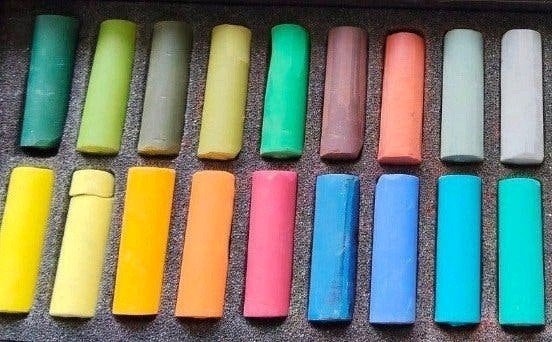 18 stuks pastelkrijtjes merk Rembrandt, Ophalen