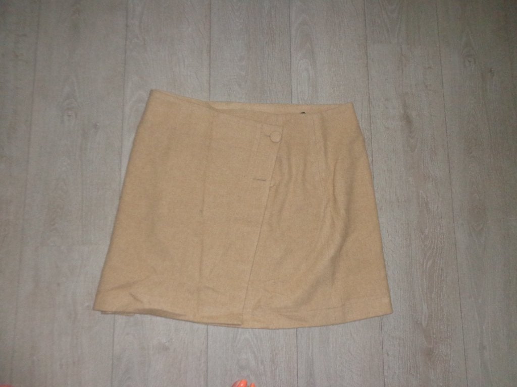 beige wollen rok van Purdey, maat XL, Kleding | Dames, Beige, Maat 46/48 (XL) of groter, Ophalen of Verzenden, Gedragen
