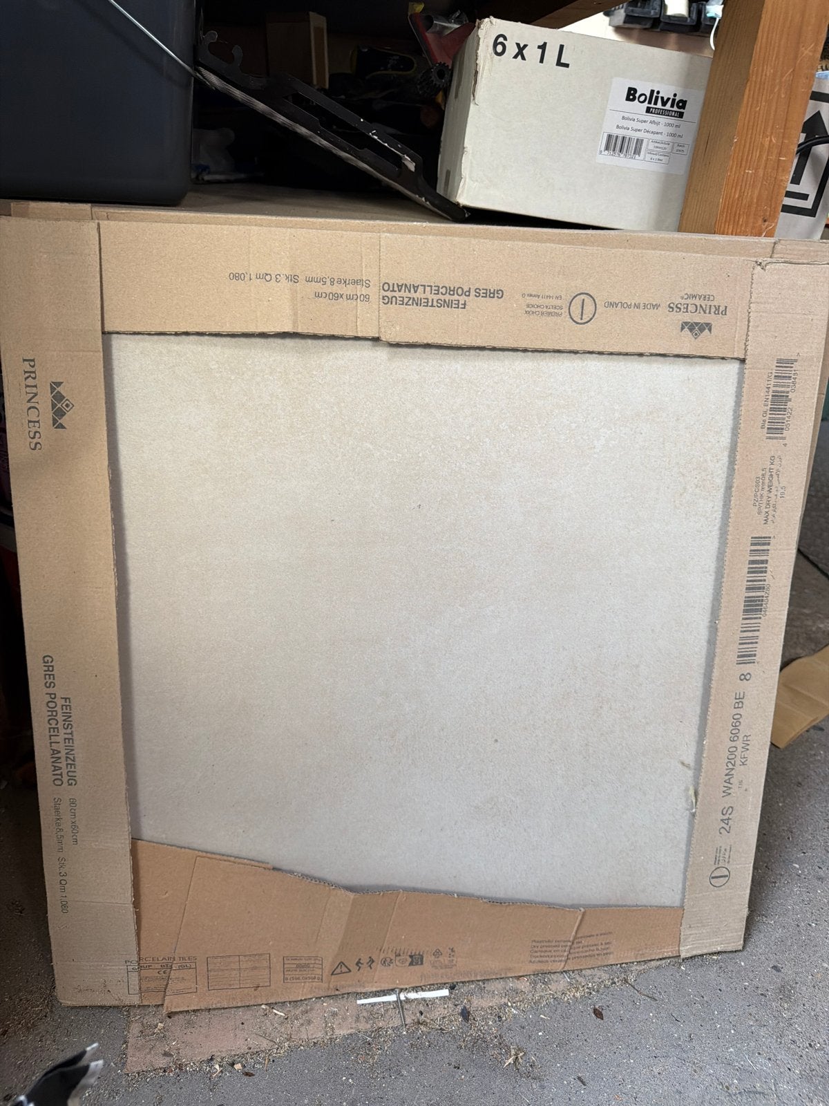 5x Princess 60x60 keramische tegel Licht Beige/Grijs, Ophalen, 60 cm of meer, Keramiek, Zo goed als nieuw
