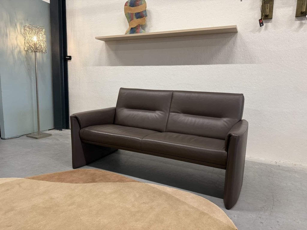 Leolux Boa Vista Bank 2 zits Hoog bruin leer Design 168