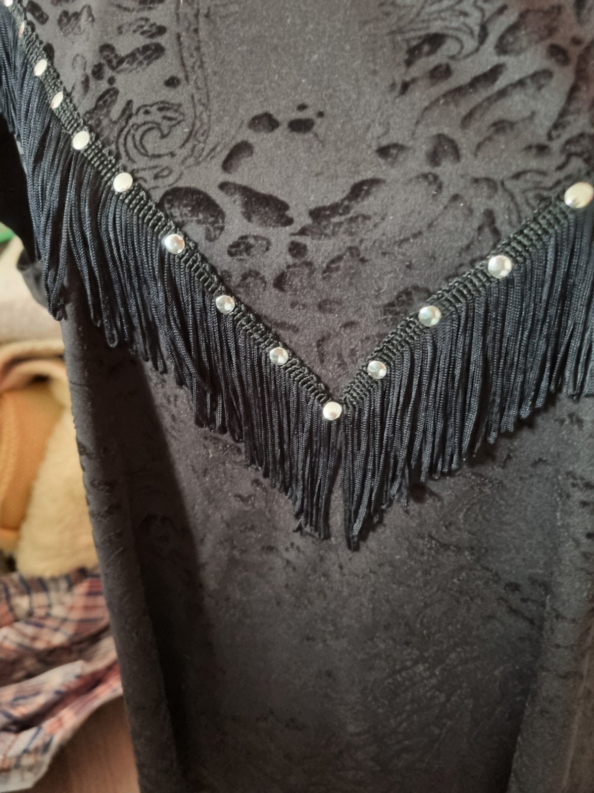 GOUNTRY LINE DANCE HEEL MOOI BLOUSE, Kleding | Dames, Ophalen of Verzenden, Zo goed als nieuw, Maat 42/44 (L), Zwart