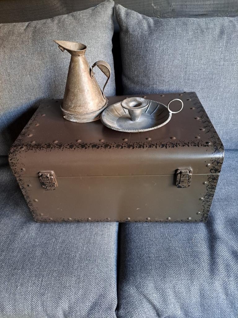 Kist opberger sober,landelijk, Minder dan 50 cm, Ophalen of Verzenden, X, Metaal