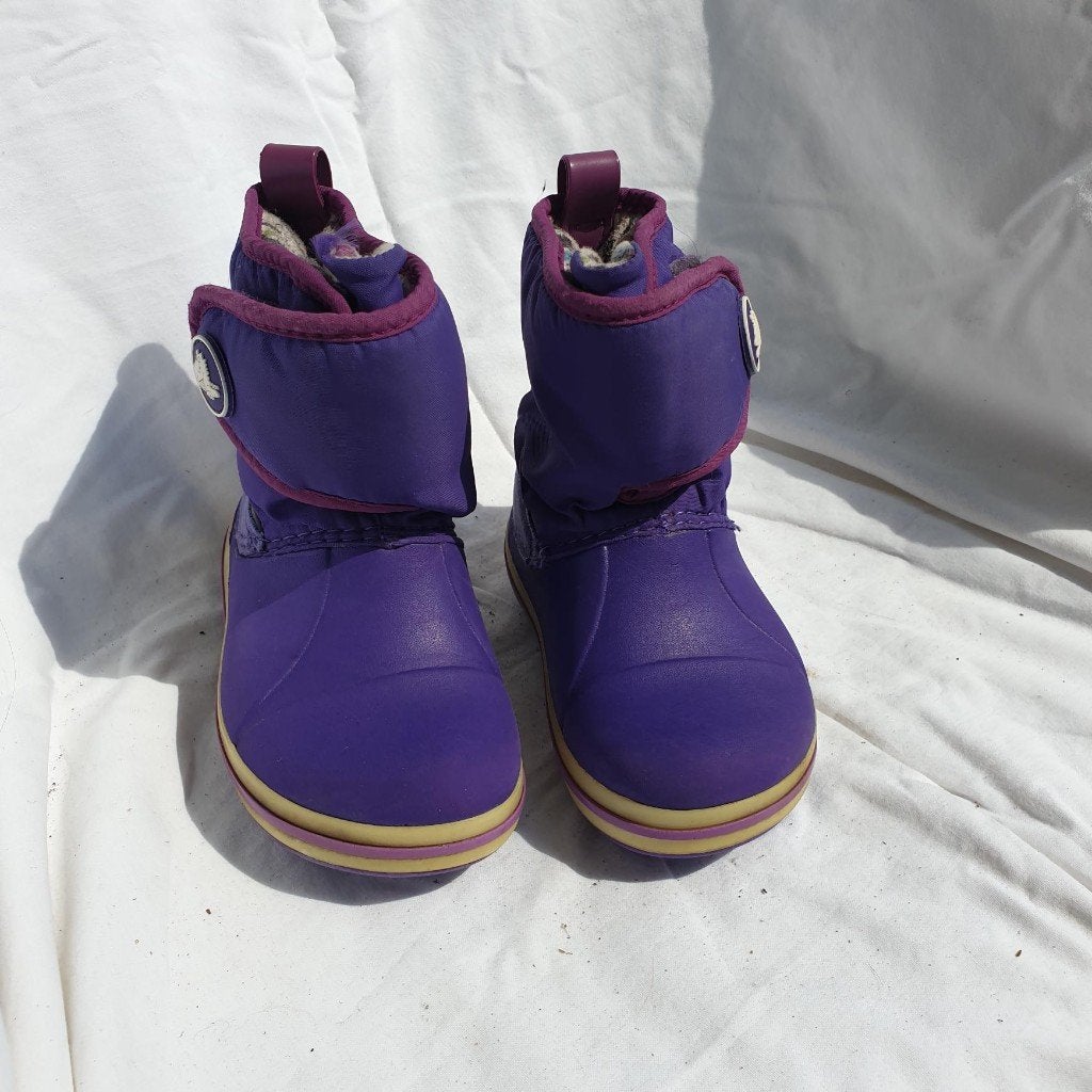 Stoere paarse crocs snowboots. Mt 8 ( 24 - 25 ), Meisje, ., Ophalen of Verzenden, .
