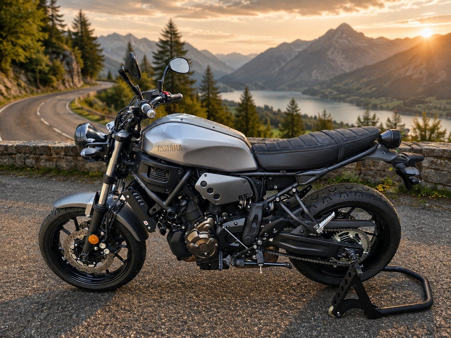 Yamaha XSR700 rs - Stijlvolle Naked Bike met LED 1148 km, Nieuw, Bedrijf, Naked bike, LED Verlichting