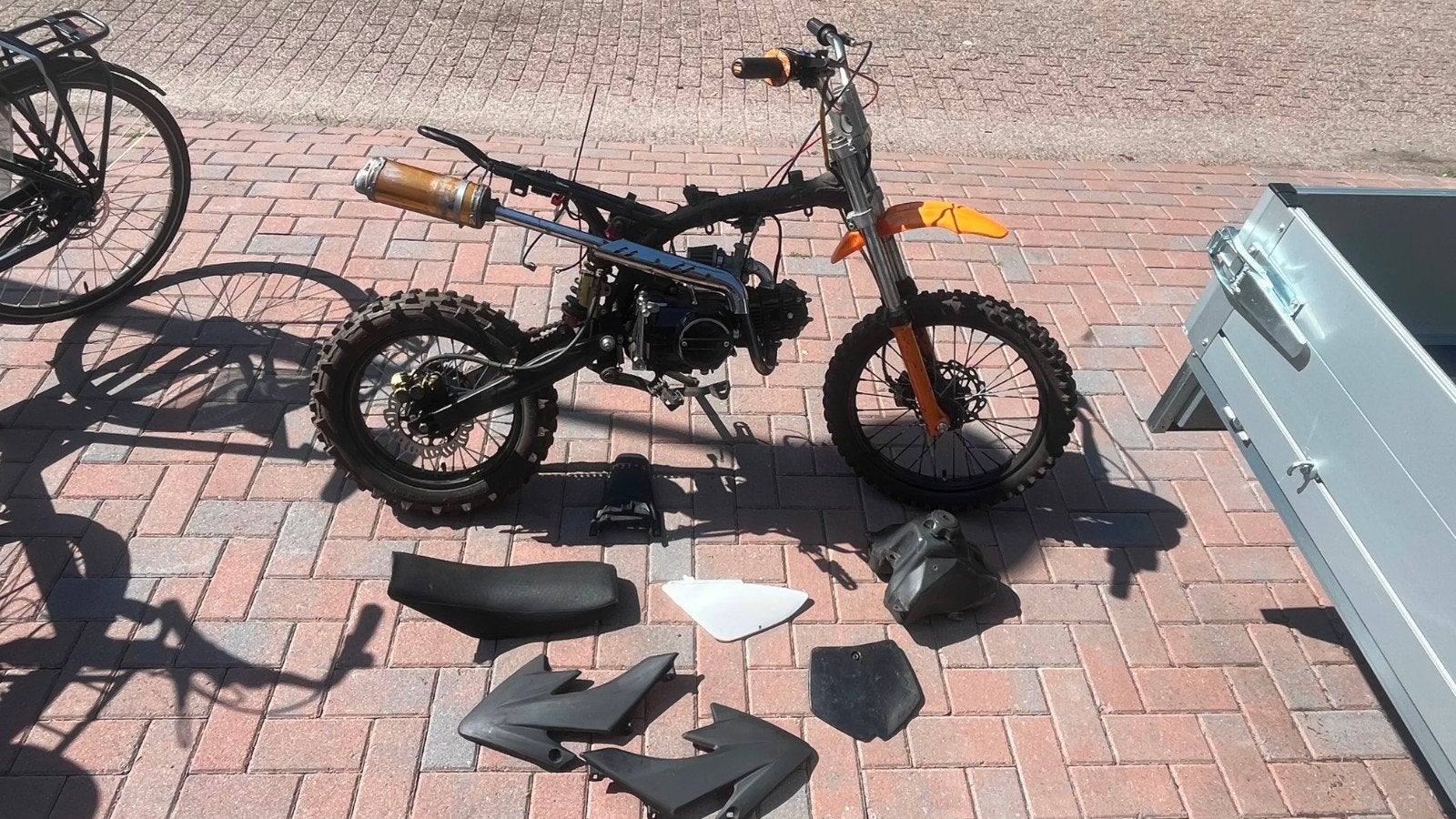 Crossmotor 125 cc 4t opknapper loopt Niet, Ophalen, Gebruikt, 4 versnellingen, Overige merken
