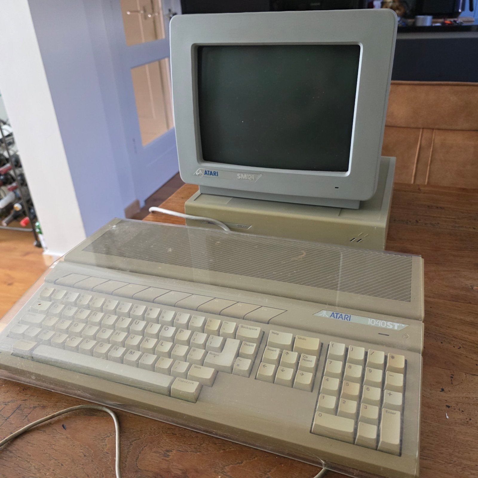 Atari 1040 ST met SM205, SM124, Muis en Boekjes, Ophalen, Gebruikt, Overige modellen
