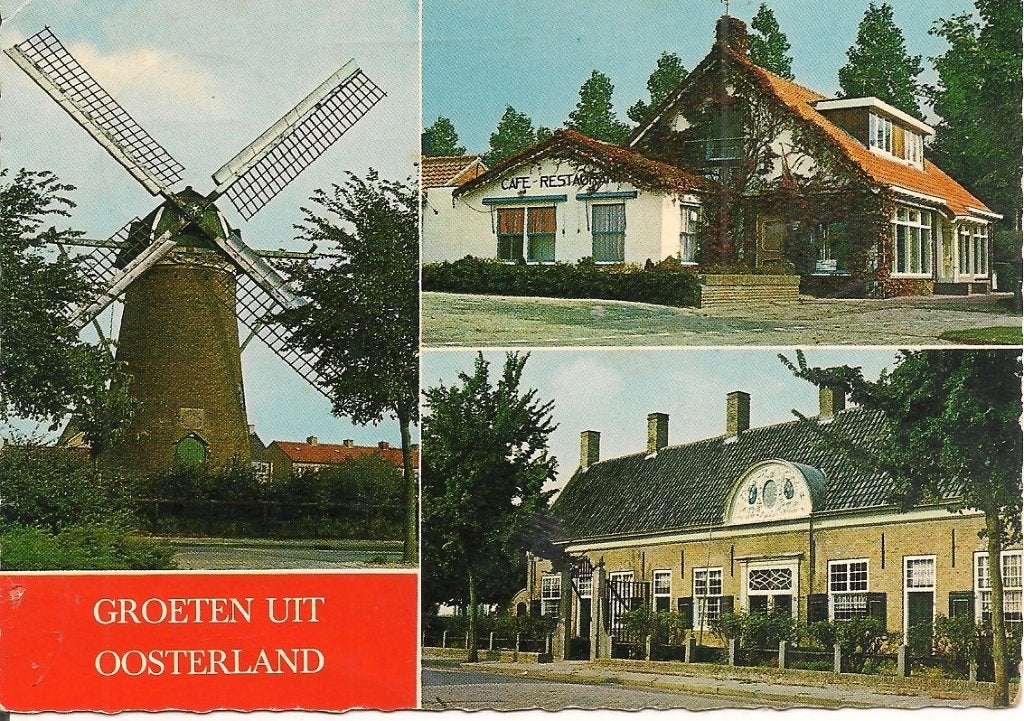 Oosterland Zeeland - Molen, Café-Restaurant, Gebouwen, Verzamelen, Ophalen of Verzenden, 1960 tot 1980, Gelopen, Zeeland