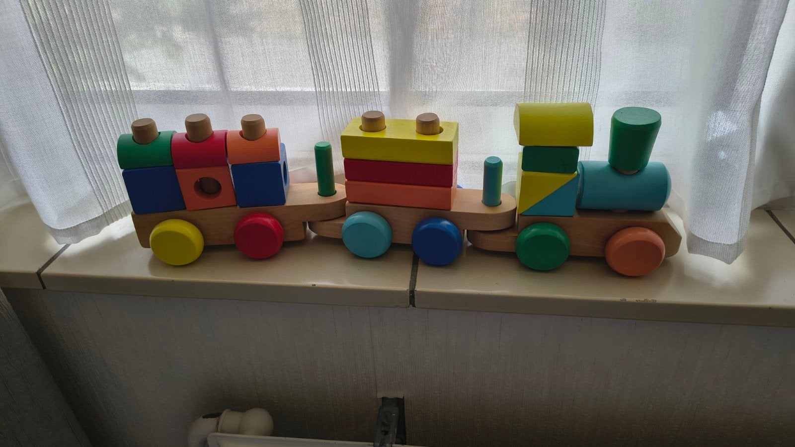 houten blokken trein, Ophalen of Verzenden