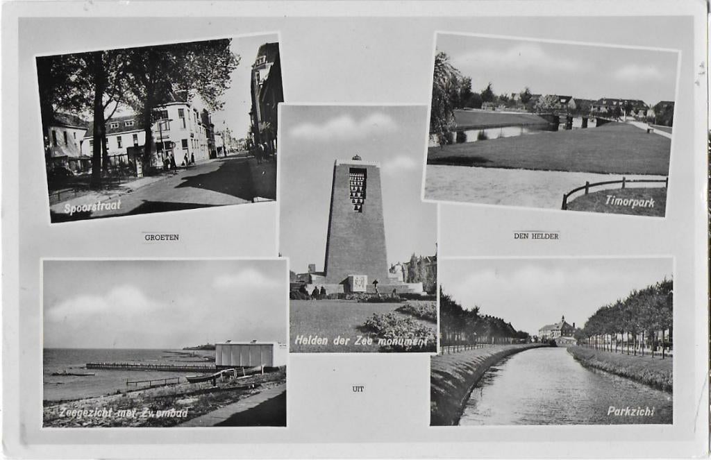 V2 Ansichtkaart Den helder uit 1953, Ophalen of Verzenden, 1940 tot 1960, Gelopen, Noord-Holland