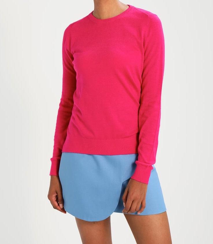 Warehouse fuchsia roze Crew jumper trui met wol maat 40, Maat 38/40 (M), Nieuw, Ophalen of Verzenden, Roze