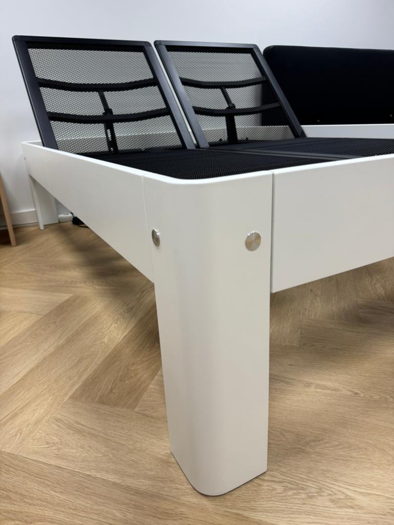 Showroommodel: Auping Auronde 140x200 Pure White 1M (-50%!), Verstelbaar, BeddenHal, Wit, Tweepersoons
