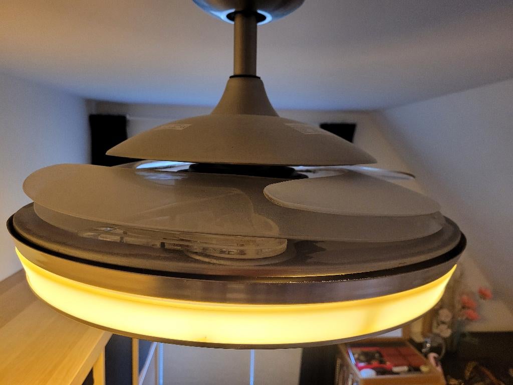 2 plafond ventilatoren met verlichting, Ophalen, Ventilator met afstandsbediening, Gebruikt, Plafondventilator