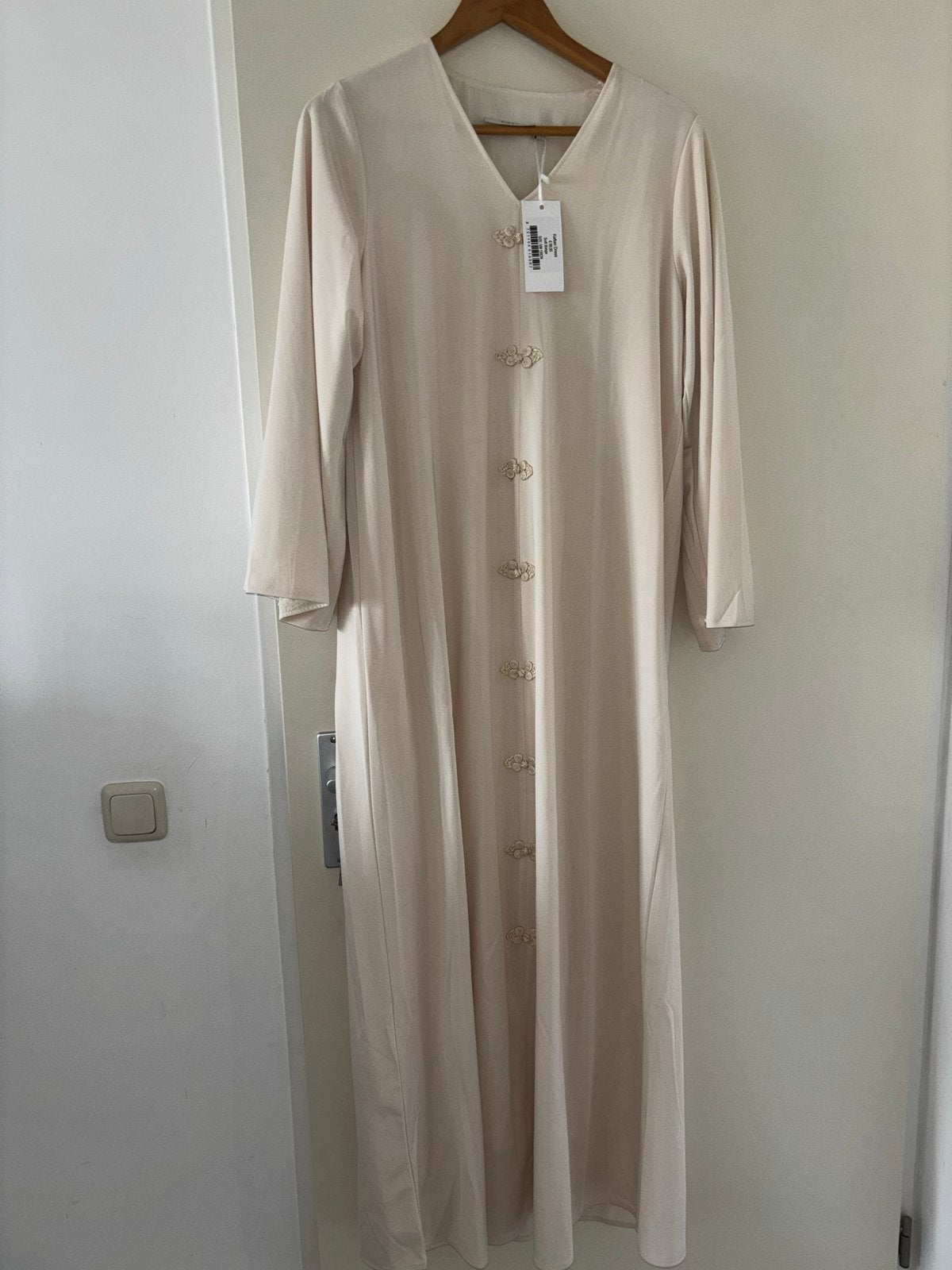 Kaftan Jurk - Zacht Beige - Nieuw met kaartje, Beige, Nieuw, Ophalen of Verzenden, Maat 36 (S)