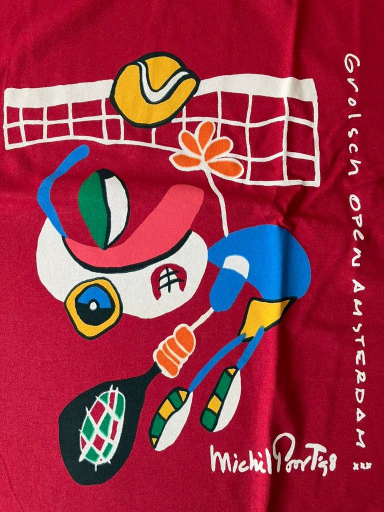 Bijzonder T-shirt illustratie van kunstenaar Michel Poort, Ophalen of Verzenden