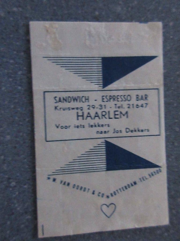 Haarlem, Sandwich-Espressobar Jos Dekkers, Verzenden, Nederland