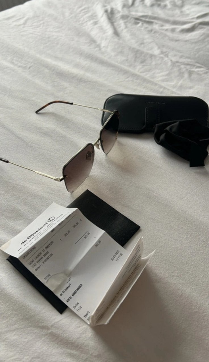 YSL SAINT LAUREN RETRO ZONNEBRIL, Sieraden, Tassen en Uiterlijk, Zonnebrillen en Brillen | Dames, Ophalen of Verzenden, Nieuw