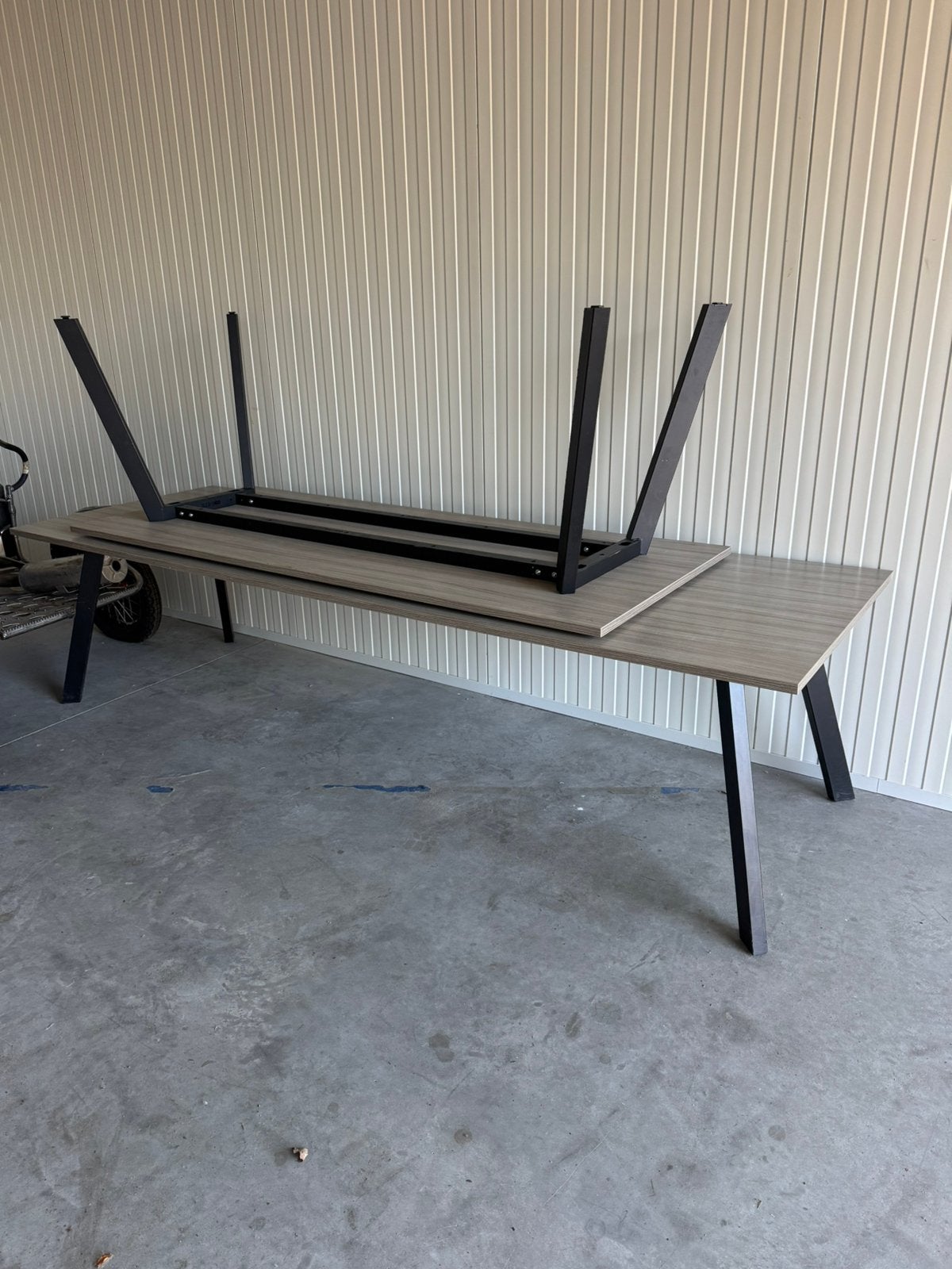 2 x kantine / bespreektafel 300/100 en 220/100, Huis en Inrichting, Ophalen, 100 tot 150 cm, 200 cm of meer, Zo goed als nieuw