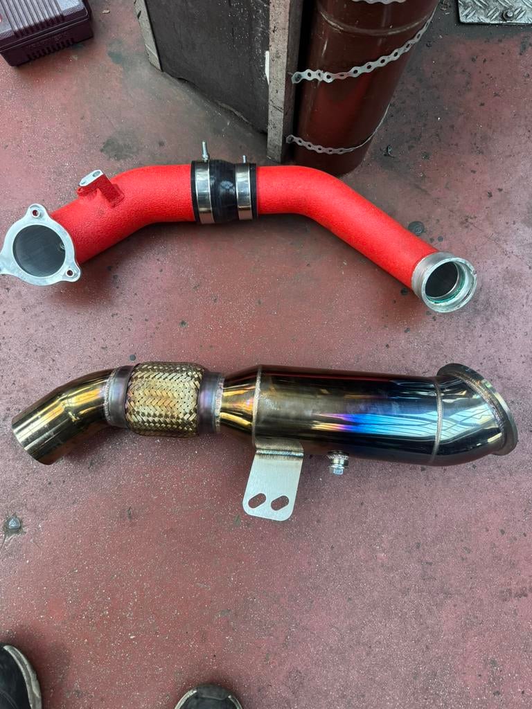 Bmw B58 downpipe met inlaatbuis Alu., Ophalen of Verzenden, BMW