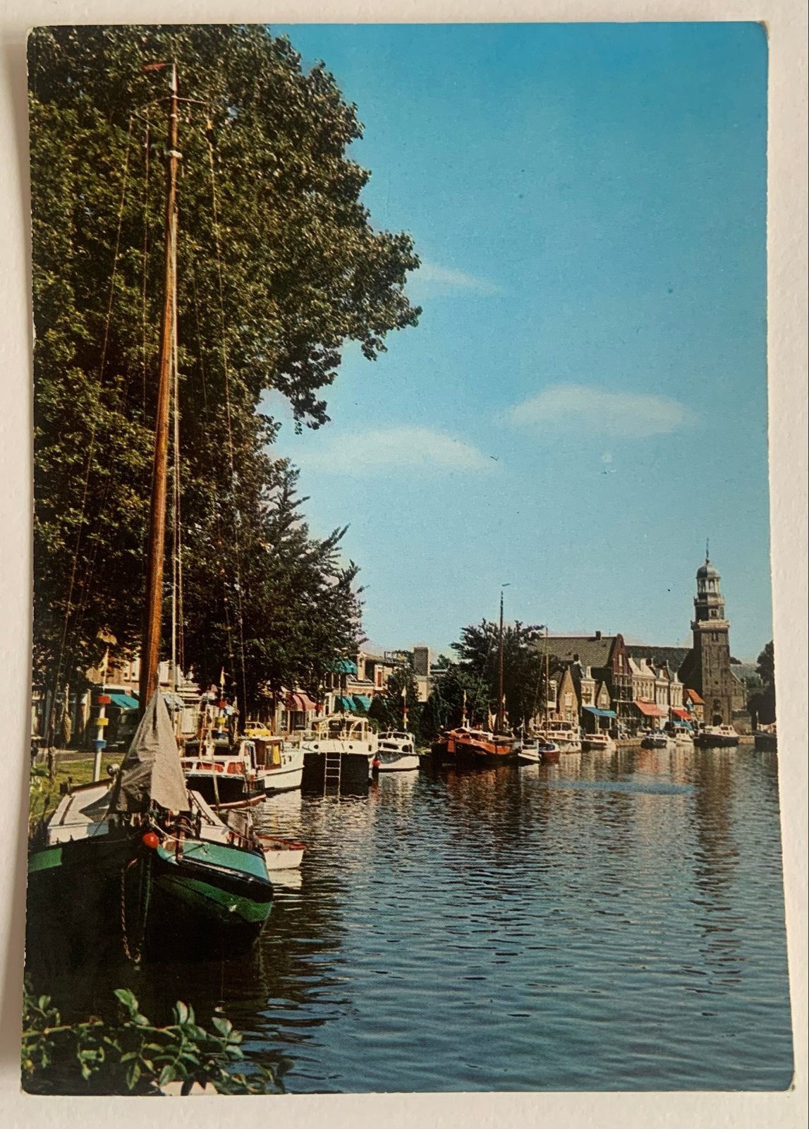 Lemmer met haven en boten, Verzenden, 1960 tot 1980, Gelopen, Friesland