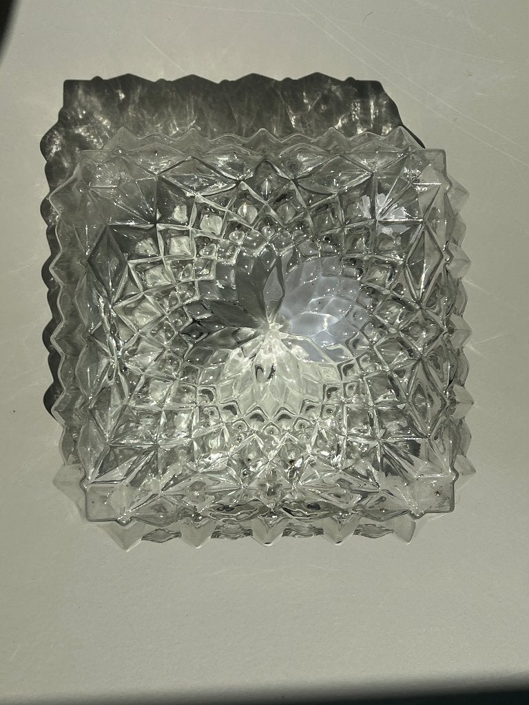 Plafonnière glazen plafondlamp wandlamp, Ophalen, Zo goed als nieuw