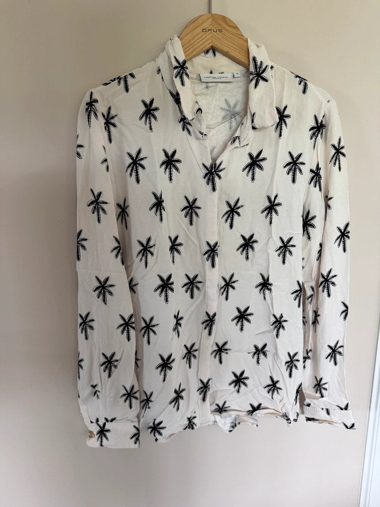Fabienne Chapot blouse palmboomprint maat M, Maat 38/40 (M), Verzenden, Wit, Fabienne Chapot