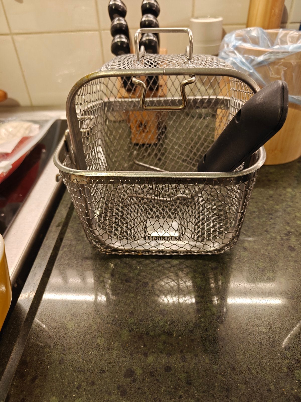 Friteuse mandjes - 2 stuks, Witgoed en Apparatuur, Minder dan 1 liter, Ophalen of Verzenden, Gebruikt