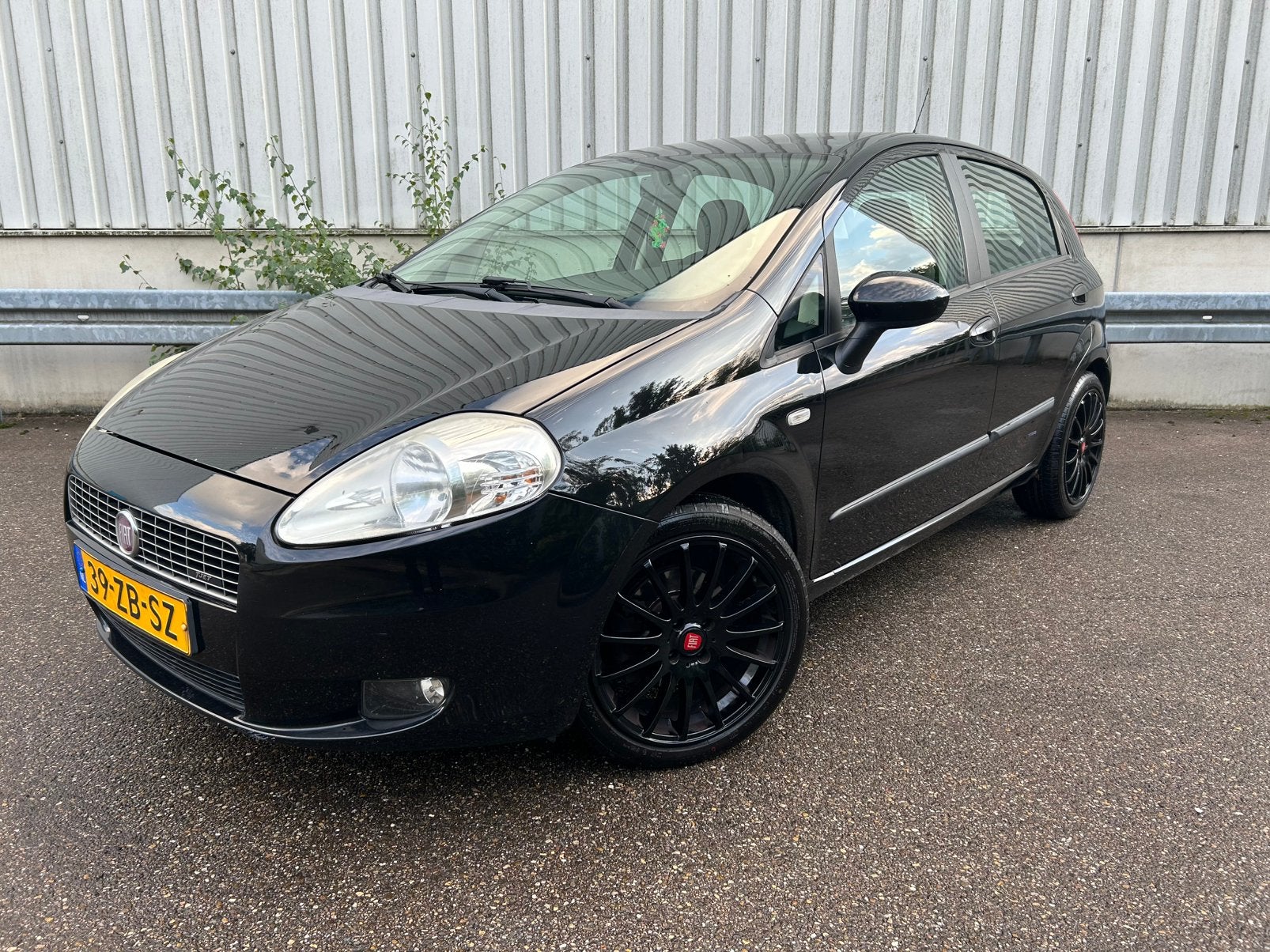 Fiat Punto 1.4 16V Turbo 5DR 2007 Zwart, Auto's, Voorwielaandrijving, Euro 5, 1145 kg, Zwart