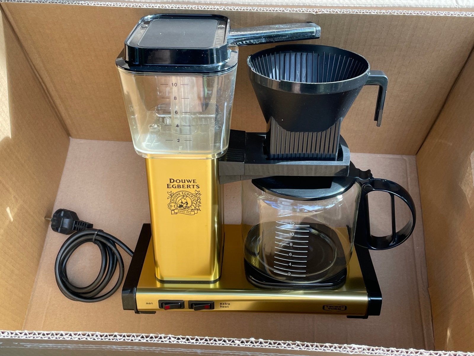 Douwe Egberts Moccamaster goud, 10 kopjes of meer, Ophalen of Verzenden, Koffiemachine