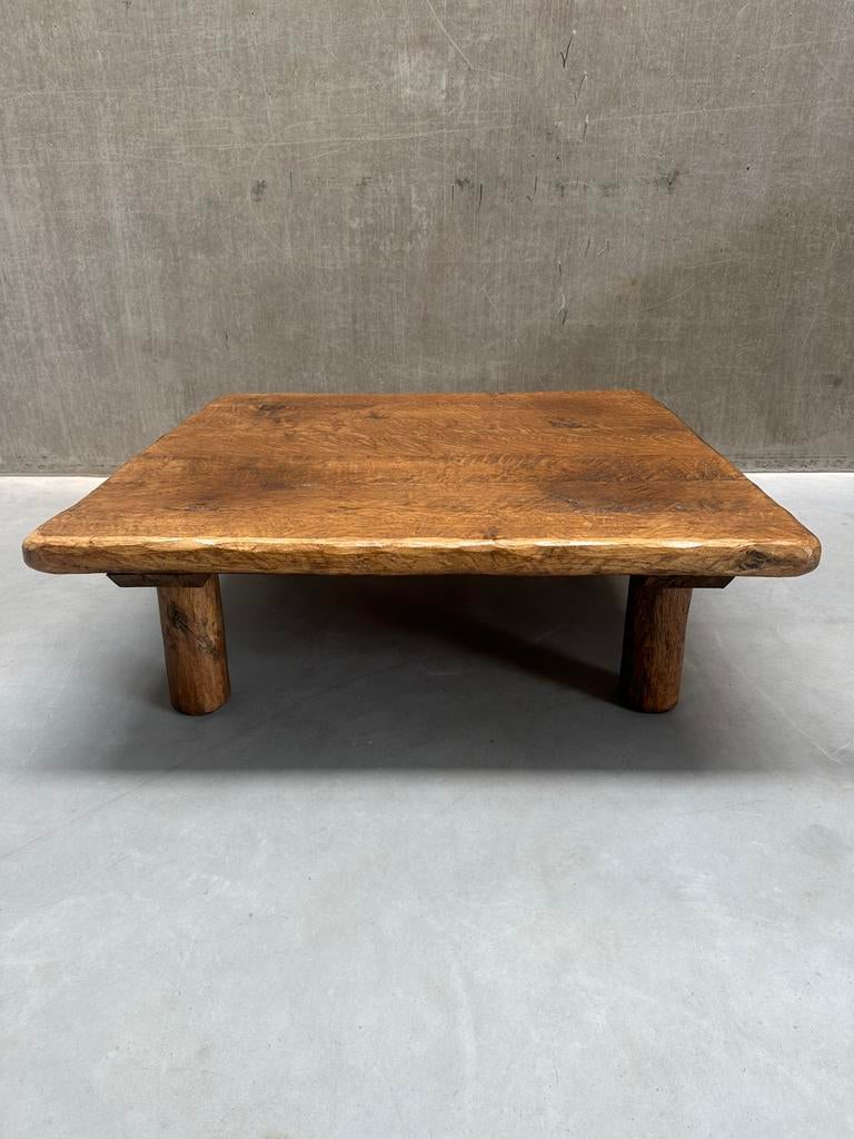 XL Vintage massief houten salontafel, Ophalen, Huis en Inrichting