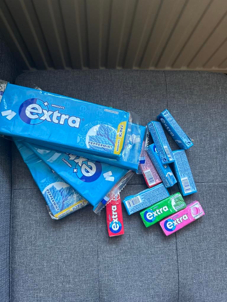 4 multipakken en 9 losse pakjes extra kauwgom, Diversen, Levensmiddelen, Ophalen