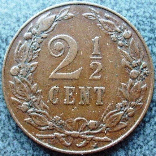 Halve stuiver: - 2 1/2 cent 1905., Postzegels en Munten, Munten | Nederland, Verzenden, Koningin Wilhelmina, Overige waardes, Losse munt