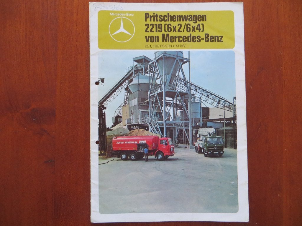 Mercedes-Benz 2219 Pritschenwagen (6x2 / 6x4) (aug. 1977), Ophalen of Verzenden, Zo goed als nieuw, Mercedes