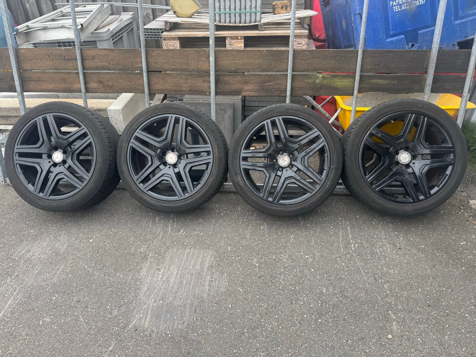 Mercedes ML AMG 20 inch velgen 5x112 nieuwe banden erbij, Ophalen, Gebruikt, Mercedes-Benz