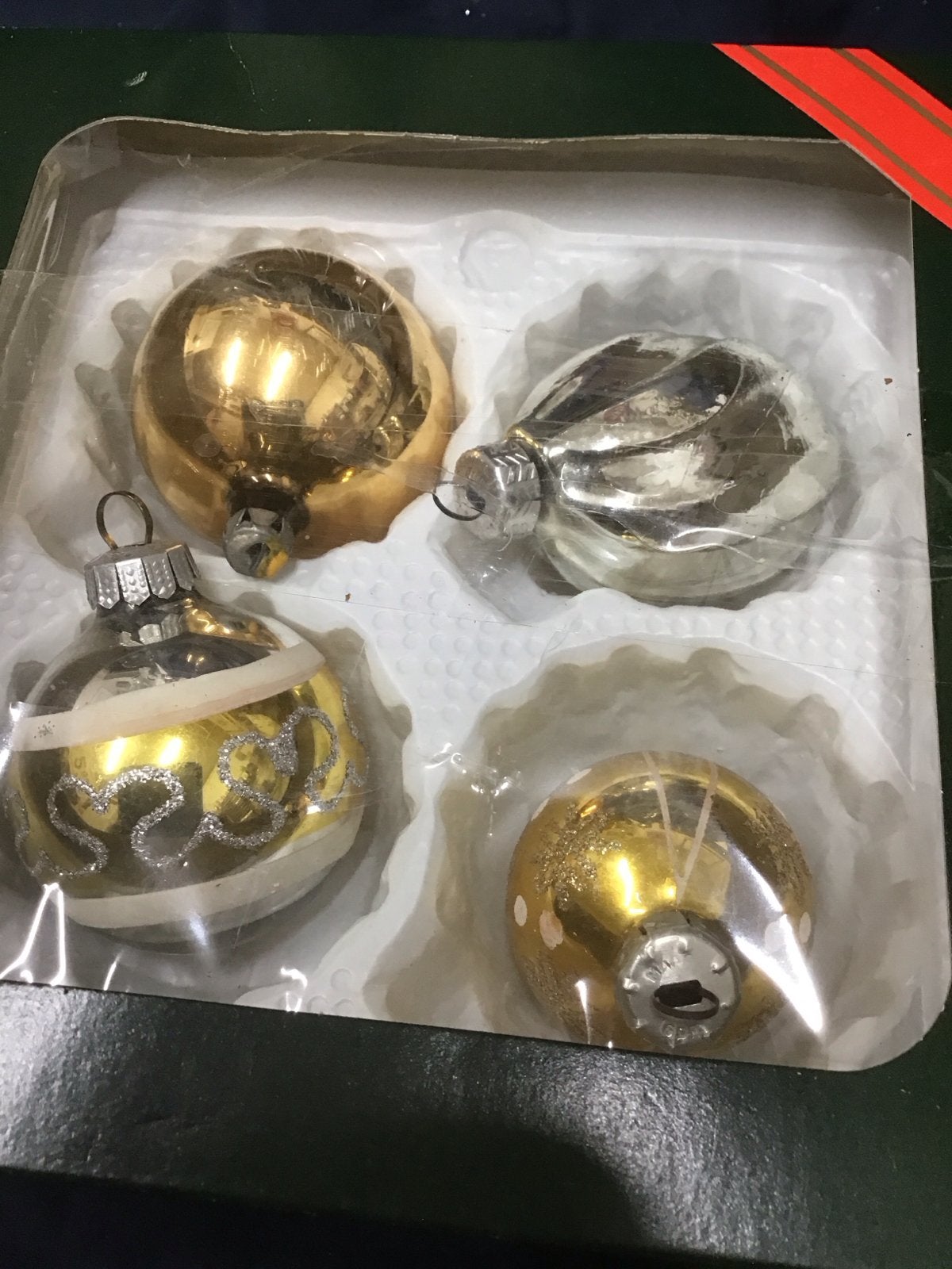 Vintage kerstballen, Ophalen of Verzenden, Gebruikt