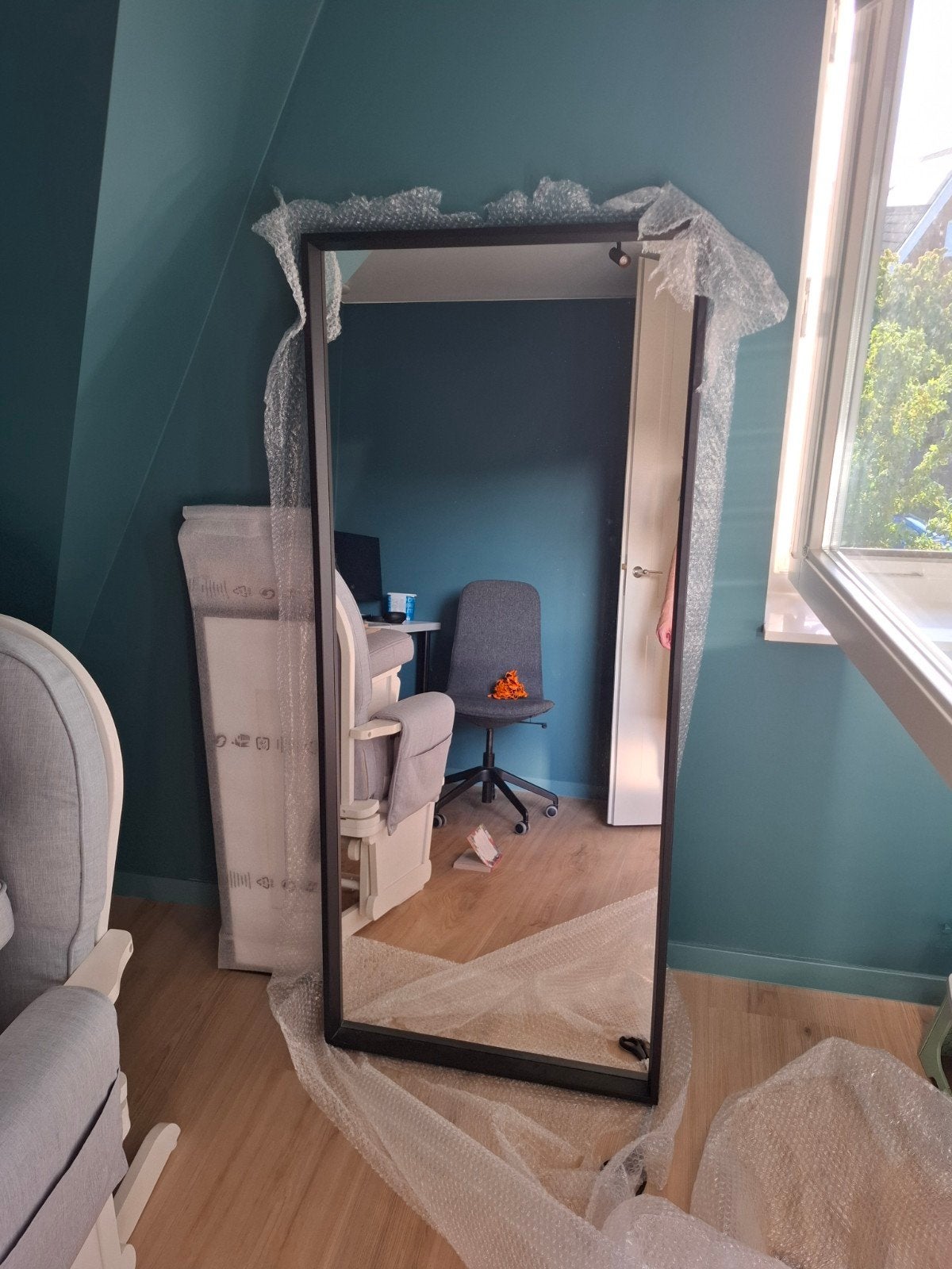 IKEA Nissedal spiegel 150x65cm, Ophalen, Zo goed als nieuw, 150 tot 200 cm, Rechthoekig