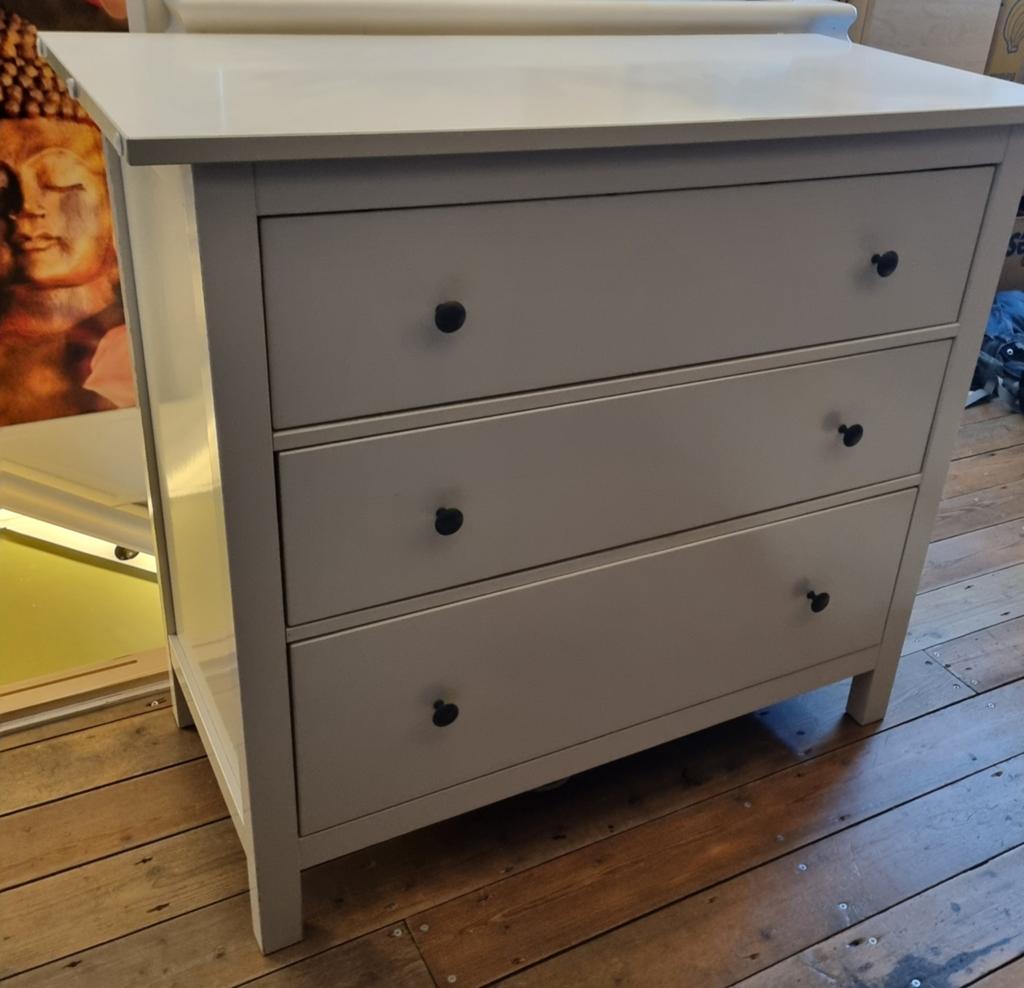Hemnes ladenkast ikea 3 laden wit, Ophalen, Gebruikt, 5 laden of meer, Minder dan 100 cm