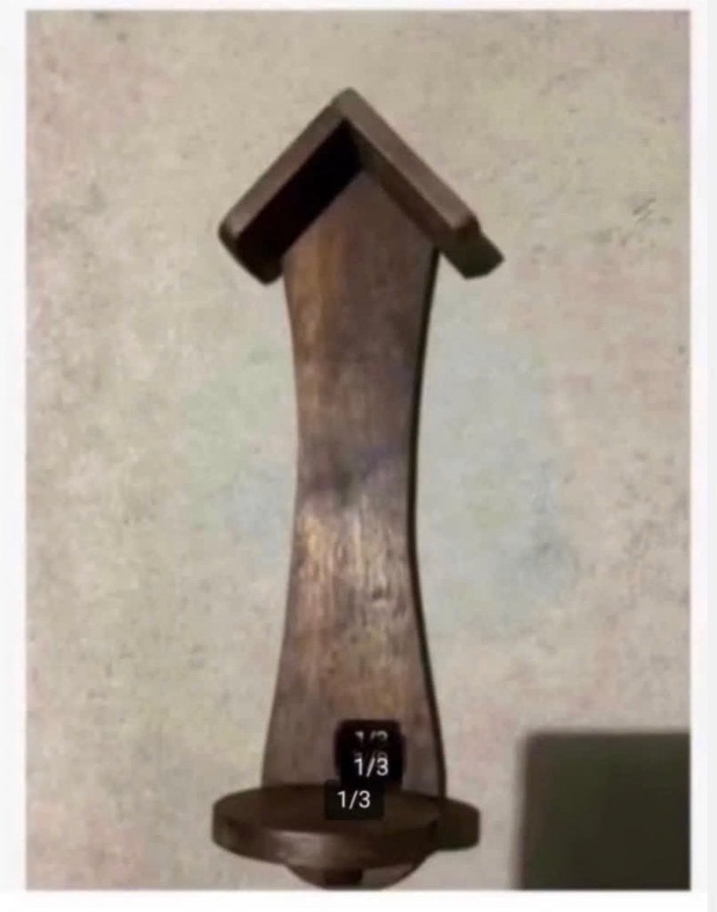 Brocante antieke console plateau voor groot religieus beeld, Ophalen of Verzenden