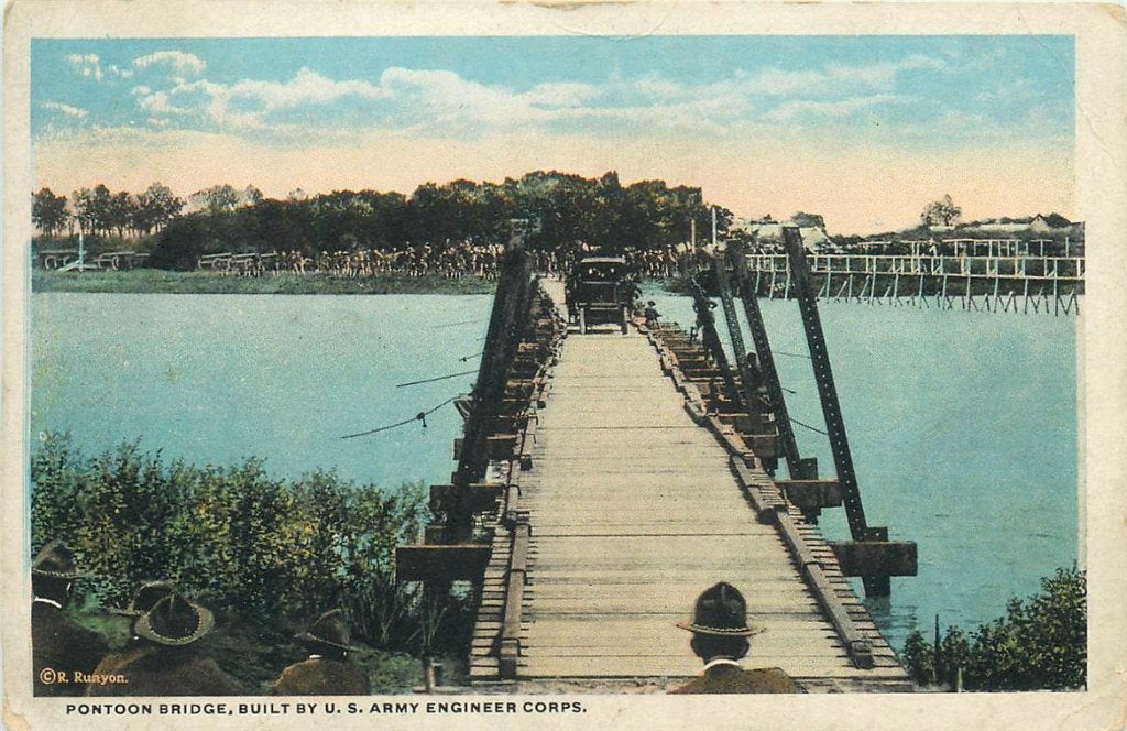 701-464-013 USA Pontoon Bridge, Verzamelen, Verzenden, Voor 1920, Buiten Europa