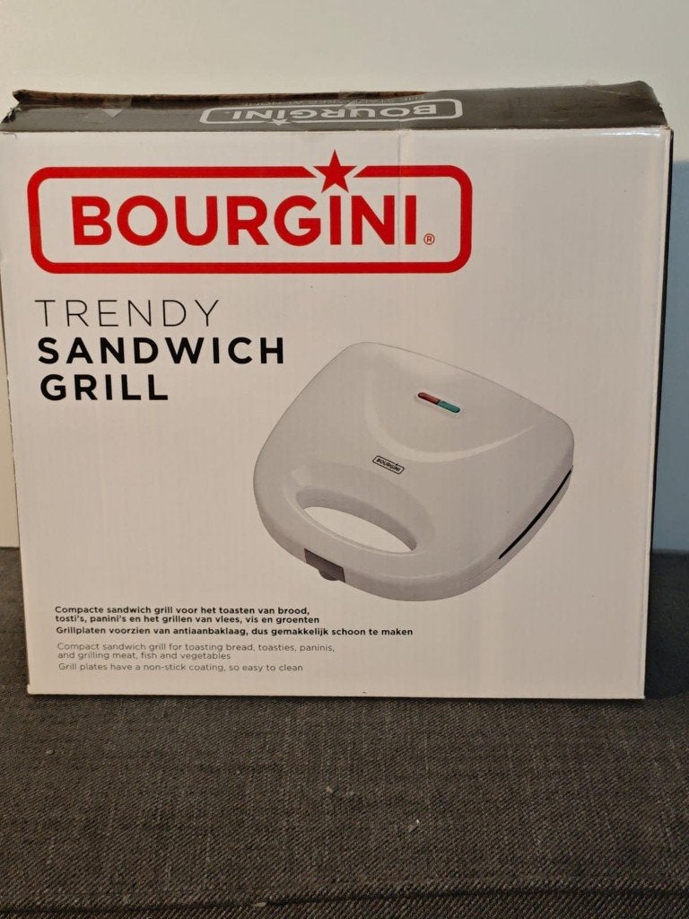 Bourgini sandwich grill, Witgoed en Apparatuur, Ophalen of Verzenden, Nieuw