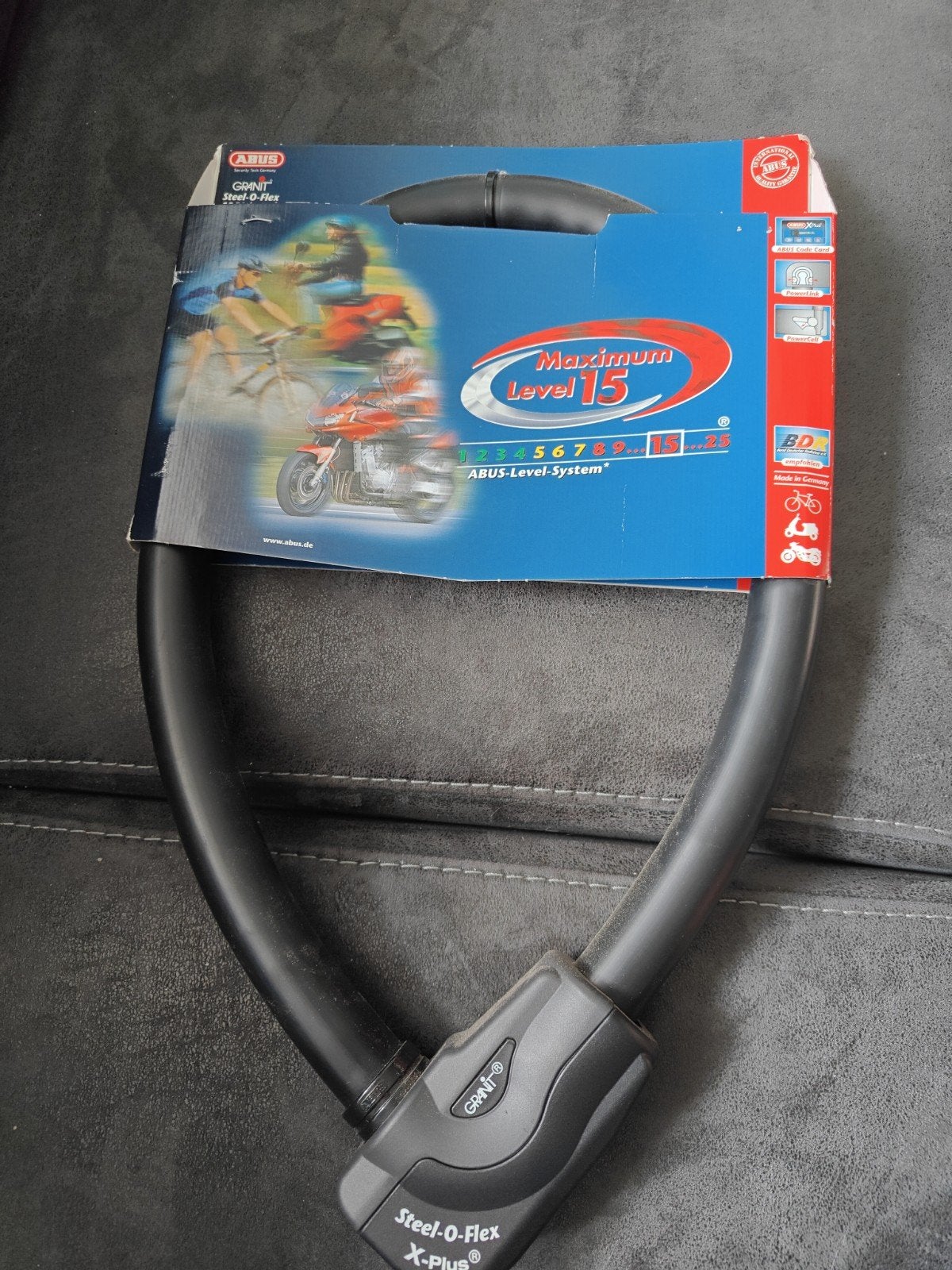 ABUS Granit Steel-O-Flex 1050 X-Plus Fietsslot, Ophalen of Verzenden
