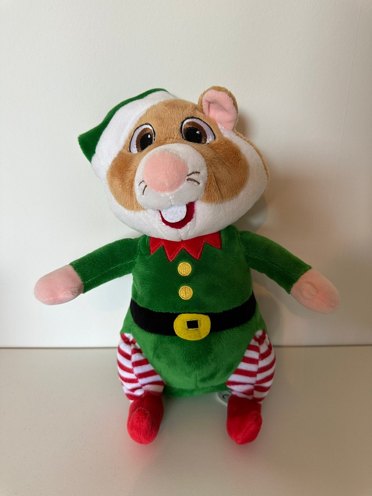 Albert Heijn (ah) hamster knuffel groen elfje kerst, Ophalen of Verzenden, Zo goed als nieuw, Hamster, Albert Heijn