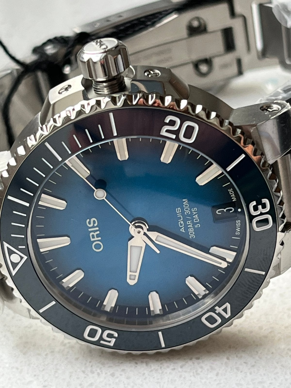 Oris Aquis Date Calibre 400 Nieuw/Ongedragen Garantie 2035, Overige merken, Staal, Staal, Polshorloge