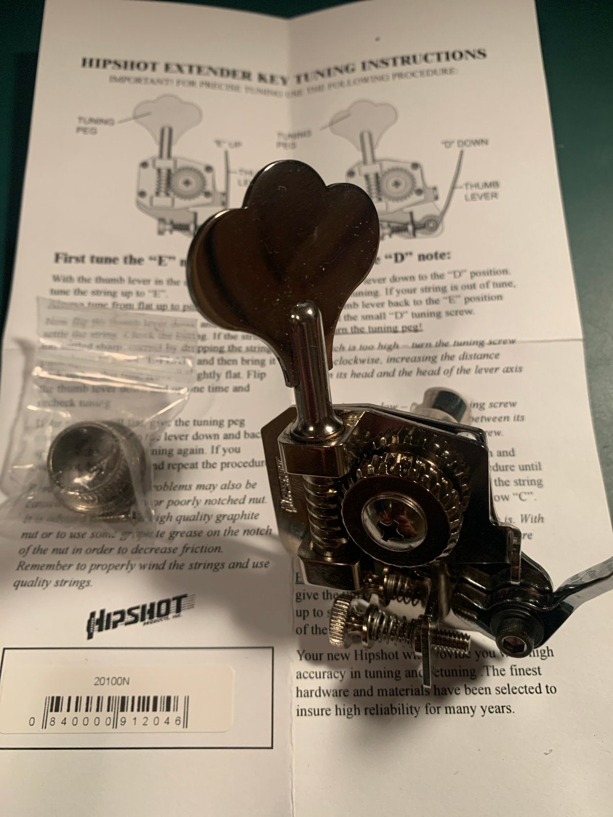 Hipshot BT1 Bass Xtender Nikkel - 14mm Diameter, Ophalen of Verzenden, Zo goed als nieuw, Elektrische basgitaar