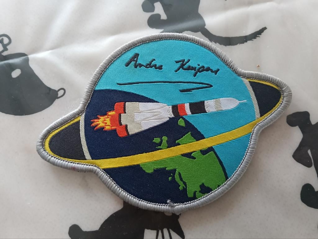 André Kuipers Ruimtevaart Patch - Uniek Verzamelobject, Ophalen of Verzenden, Zo goed als nieuw, Sticker