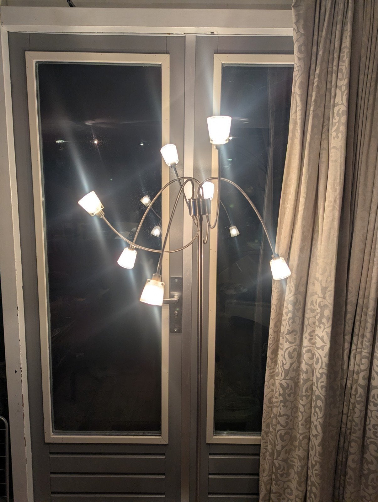 IKEA designlamp G0302 zilver met lichte gebruikerssporen, Ophalen, Gebruikt, E14 (klein), Glas