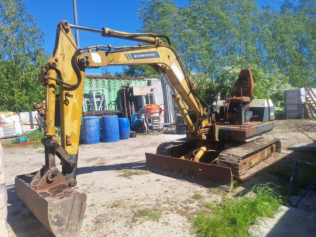 Komatsu PC 40-2 met 4 bakken en snelwissel, Ophalen, Graafmachine