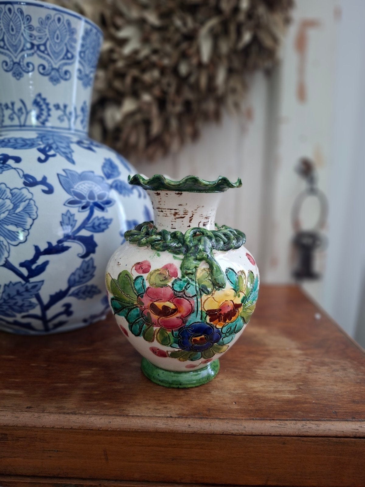 Vintage Italiaans handbeschilderd vaasje, Ophalen