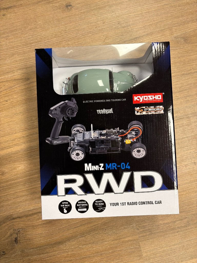 Kyosho Mini-Z MR04 Volkswagen Beetle Bahama Blue, Nieuw, Auto onroad, Schaal 1:24, RTR (Ready to Run)