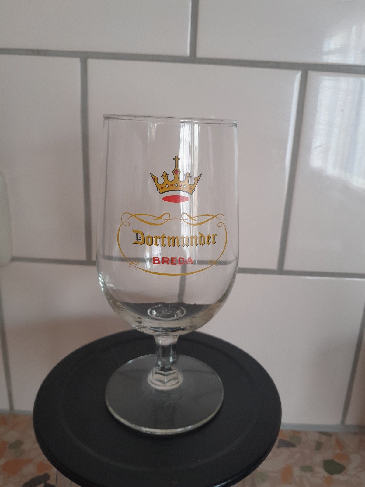Dortmunder Breda Bierglas - Vintage Collectie, Verzamelen, Biermerken, Ophalen